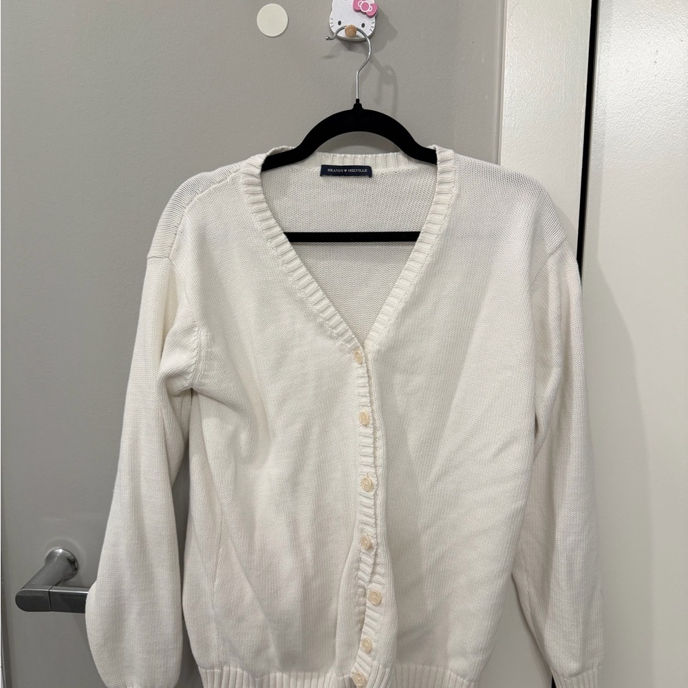 Brandy Melville Ivory V-Neck Cardigan